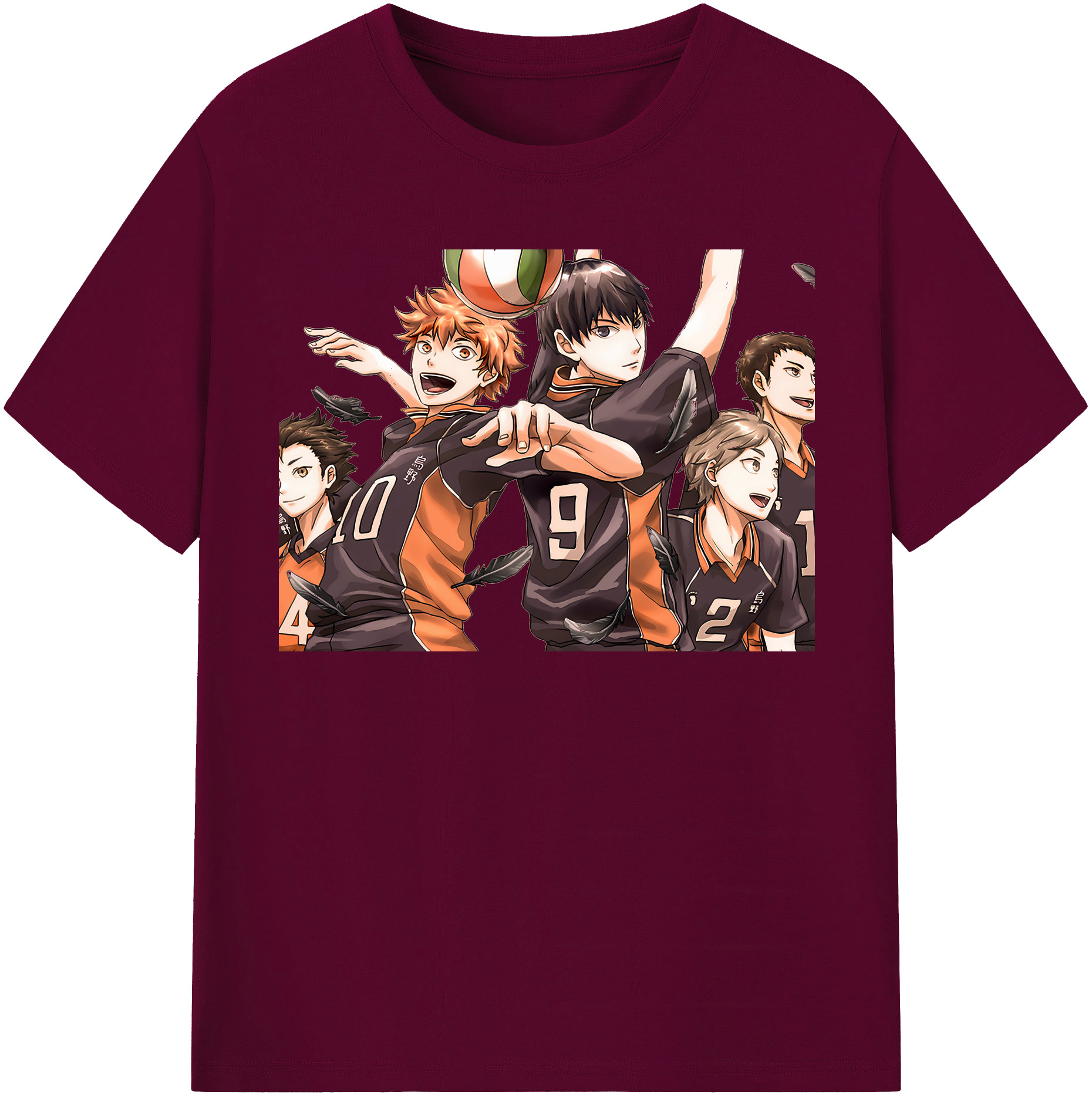 （画像用） ハイキュー!! Haikyu!! レディースカジュアルプリントTシャツ（綿100％）